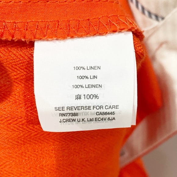 J.CREW Novelty Linen Gazebo Wide Leg Crop Pants Size 6 Coastal Colorful Preppy - Picture 6 of 8